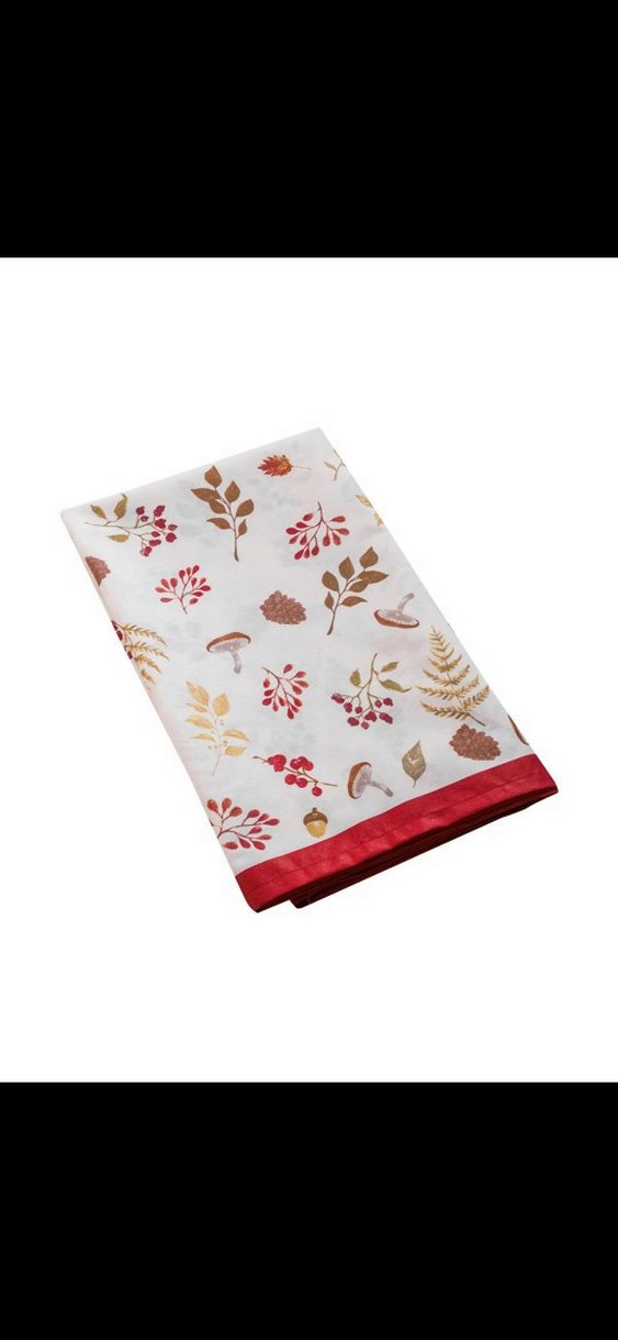 Bordo Çiçek Desenli Bohem Masa Örtüsü - Görsel 5