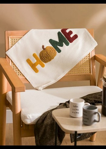 Nakışlı Bohem Kahverengi Dekoratif Yastık - Görsel 2