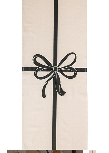 Beyaz Baskılı Modern Masa Örtüsü - Görsel 2