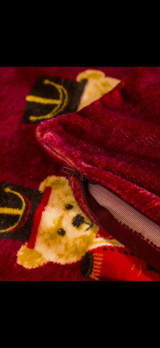 Bordo Nakışlı Modern Klasik Minder Kılıfı - Görsel 5