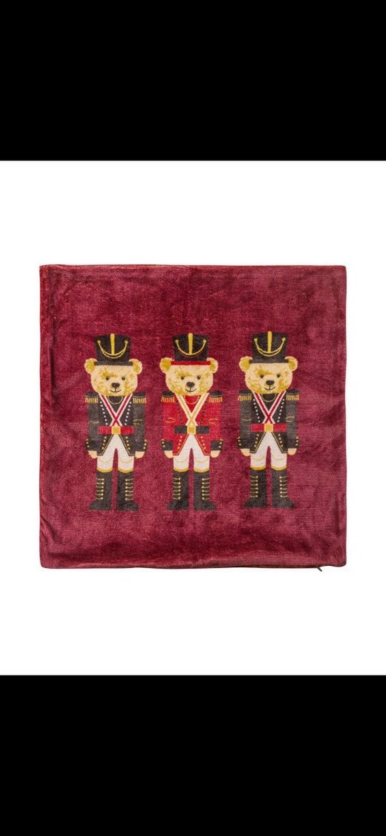 Bordo Nakışlı Modern Klasik Minder Kılıfı - Görsel 3