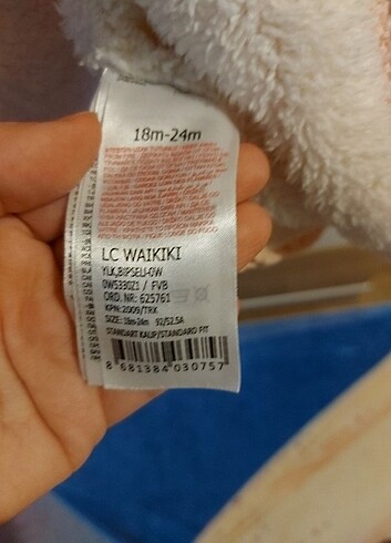 18-24 Ay Beden pembe Renk LC Waikiki Kiz Bebek Ici Yünlü Yelek