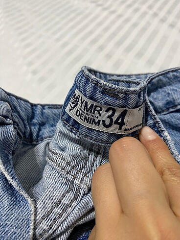 34 Beden mavi Renk Mom jean