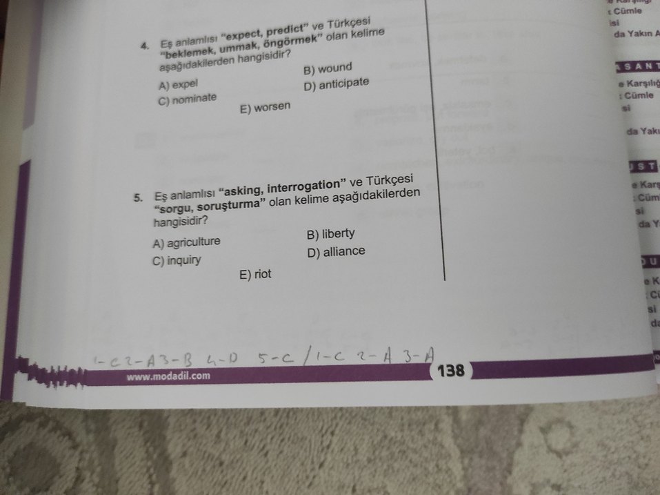 Modadil 120 Günde Ezberbozan kelimeler - Görsel 4