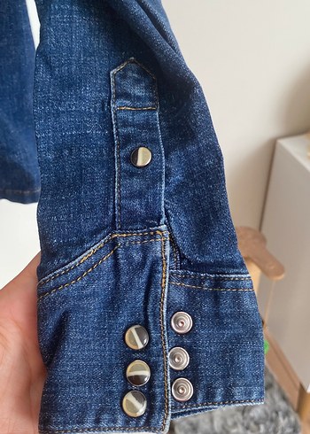 Mavi Denim Düğmeli Kadın Gömlek ceket