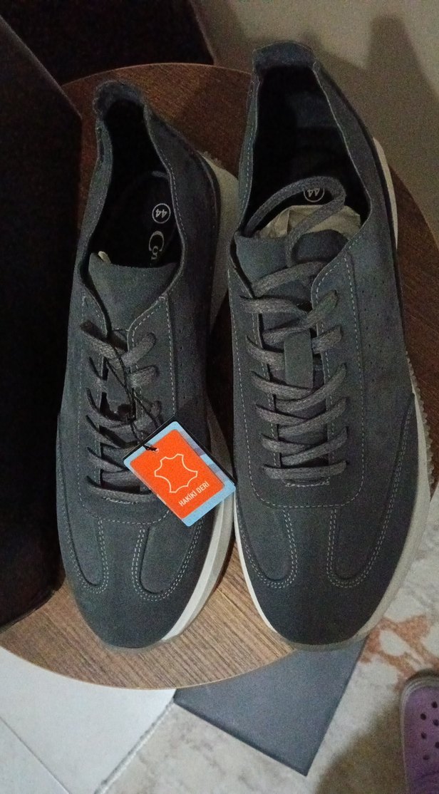 antrasit süet Bağcıklı Erkek Günlük Ayakkabı - Görsel 2