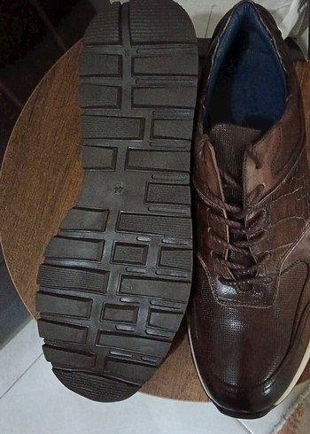 Kahverengi Deri Bağcıklı Erkek Günlük Sneaker Ayakkabı - Görsel 3