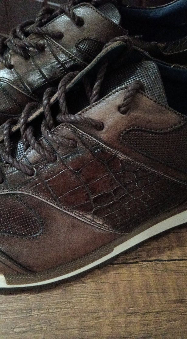 Kahverengi Deri Bağcıklı Erkek Günlük Sneaker Ayakkabı - Görsel 4