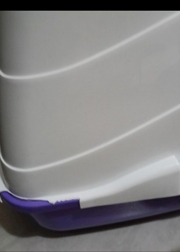 Mor Kapaklı kapalı Kedi Tuvaleti Kutusu - Görsel 3