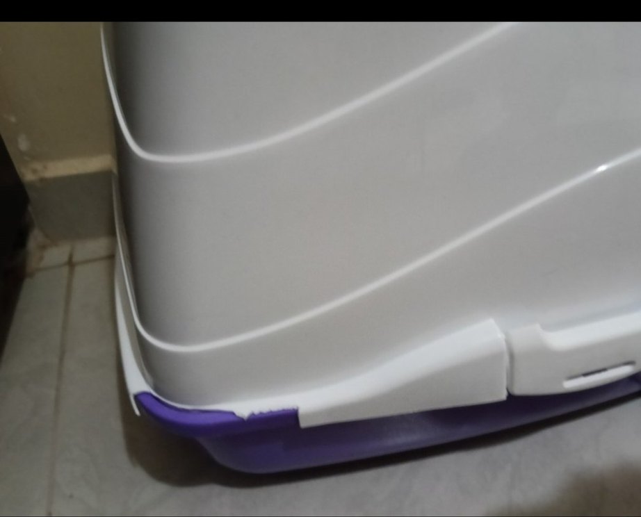 Mor Kapaklı kapalı Kedi Tuvaleti Kutusu - Görsel 3