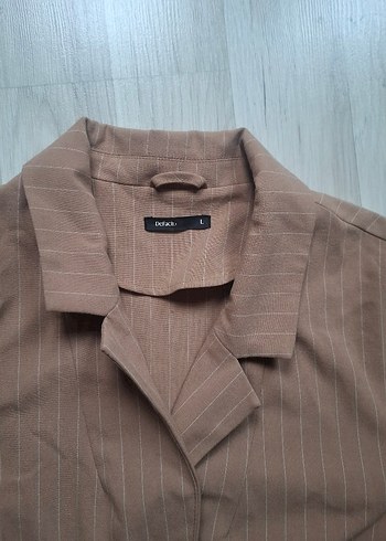 Defacto Bej Düğmeli Kadın Blazer Ceket