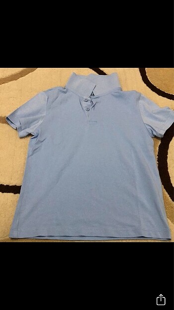 H&M yakalı mavi tshirt