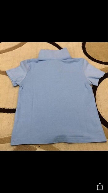 Marks & Spencer H&M yakalı mavi tshirt