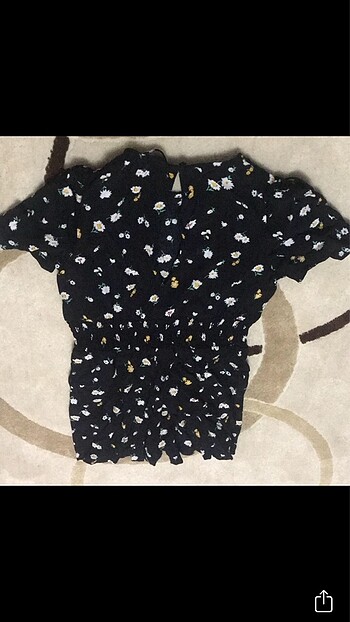 H&M Kids Papatya Desenli Şort Tulum/ 7-8 yaş