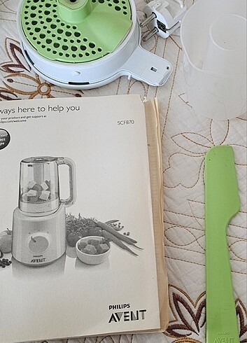  Beden PHILIPS AVENT 2'si 1 Arada Buharlı Pişirici ve Blender