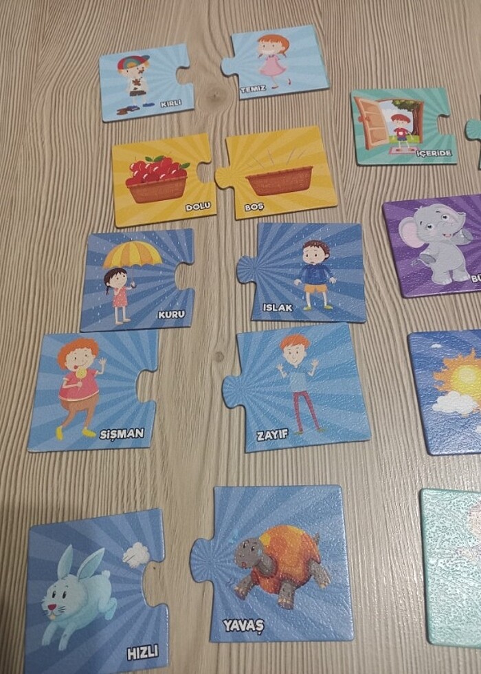 Zıt kelimeler oyun karti - Görsel 2