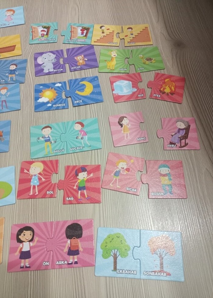 Zıt kelimeler oyun karti - Görsel 3