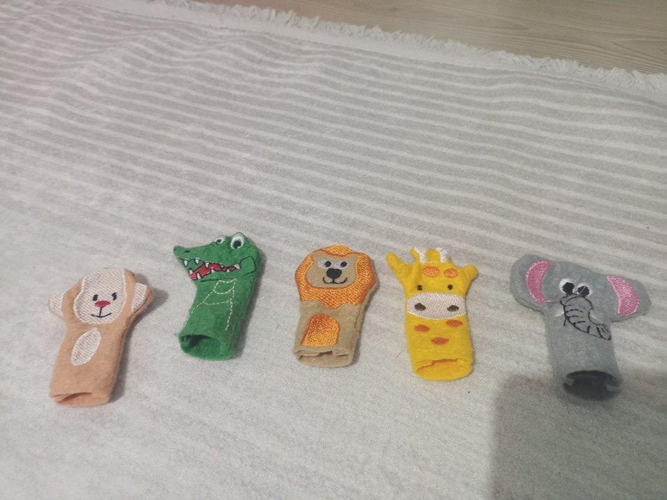 Renkli Hayvan Figürlü Parmak Kuklaları - Görsel 2