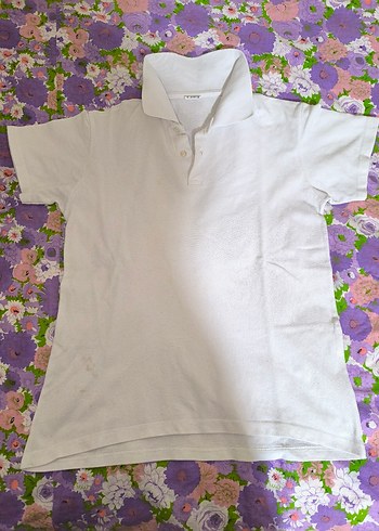 Beyaz Erkek Çocuk Kısa Kollu Polo Yaka Tişört - Görsel 3