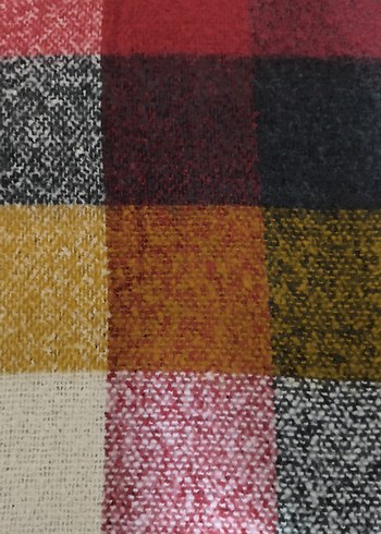 Çok Renkli Ekose Desenli atkı/ şal - Görsel 2