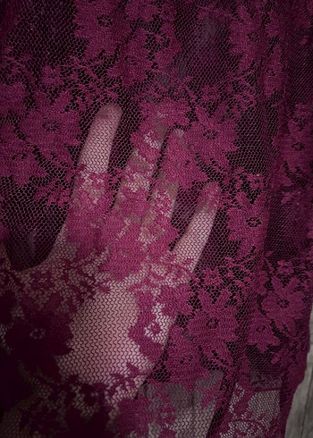 Bordo Dantel Uzun fantezi Gecelik - Görsel 3