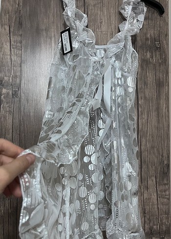 Nakışlı, Uzun, Kolsuz fantezi Kadın Gecelik - Görsel 2