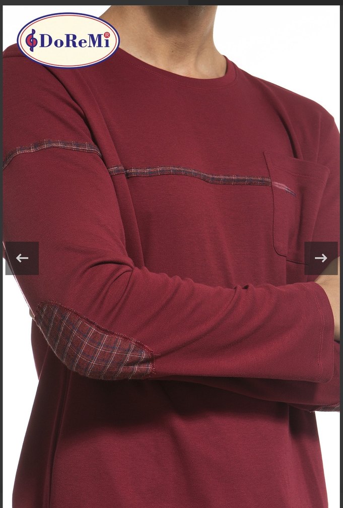 Bordo Erkek Uzun Kollu Regular Fit Pijama - Görsel 3