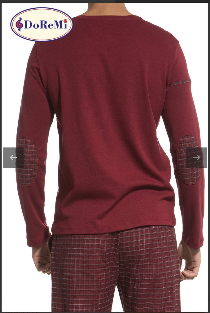 Bordo Erkek Uzun Kollu Regular Fit Pijama - Görsel 2
