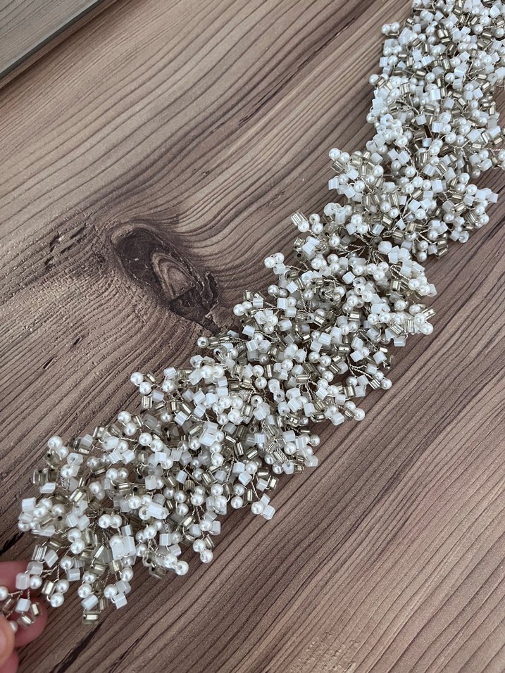 Boncuklu Bohem Kadın Saç Aksesuarı gelin tacı - Görsel 3