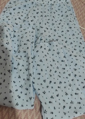 s Beden Yuksek bel bol paça pantolon kumaşı tril tril i