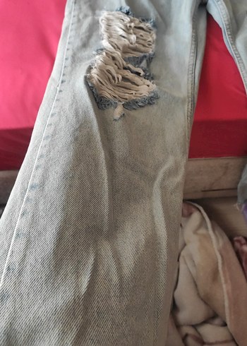 s Beden Zara Düğmeli Geniş Kesim i Kot Pantolon orjinal bol paca