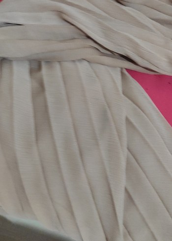 Bej Pilili uzun Etek astarlı - Görsel 8