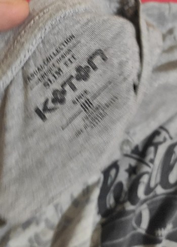 Gri Pamuklu Baskılı Hamile Tişörtü - Görsel 3