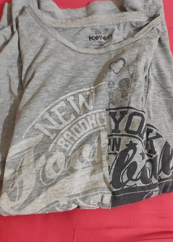 Gri Pamuklu Baskılı Hamile Tişörtü - Görsel 4