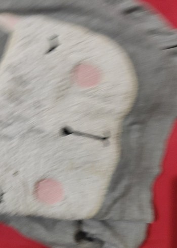 Gri Kedi Baskılı Peluş Detaylı Tişört - Görsel 5