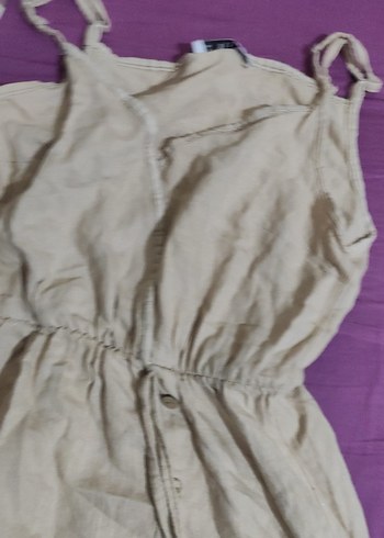 diz üstü keten elbise - Görsel 4