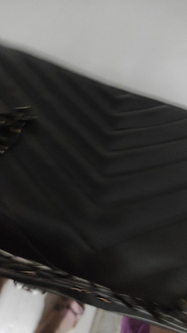 Zincir Detaylı Siyah Desenli Kadın kol ve el çantası Çantası - Görsel 5