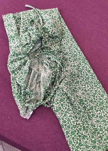 Yeşil Bağcıklı elbise diz altına iniyor boyu - Görsel 6