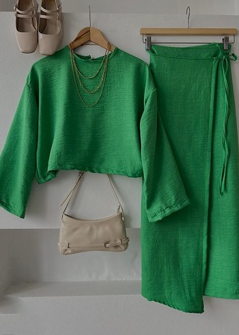 ikli takım etek ve üst s ve me uyumlu - Görsel 10