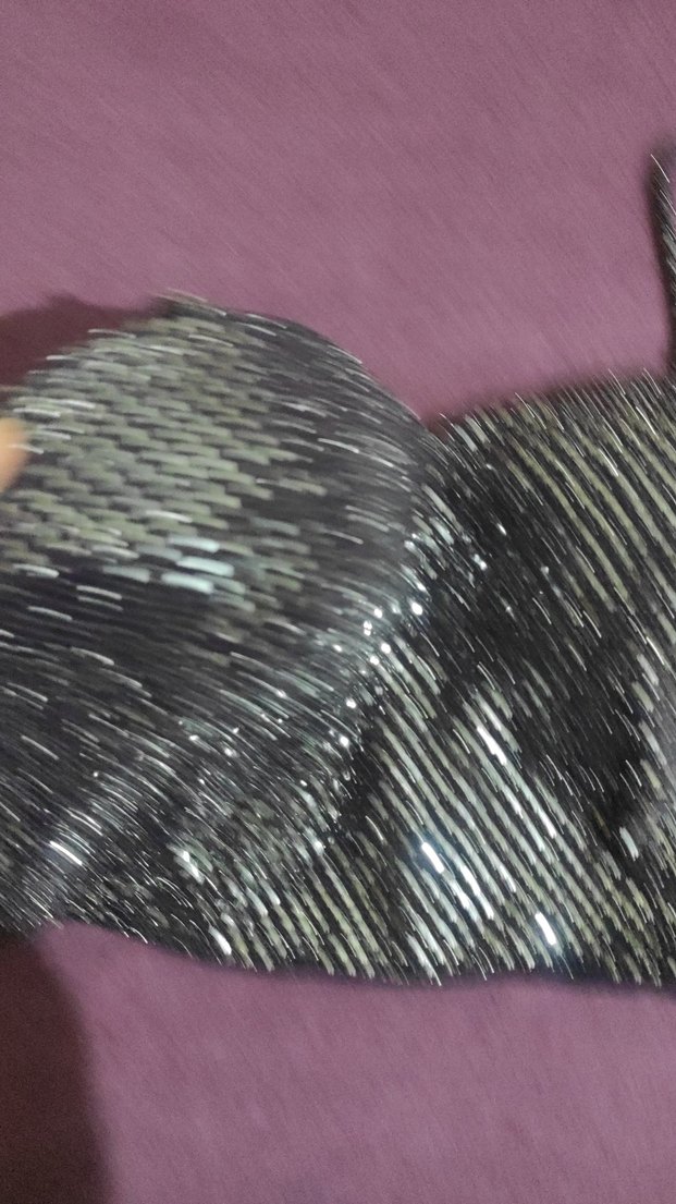 Kadın Payetli Mini crop esnek - Görsel 2