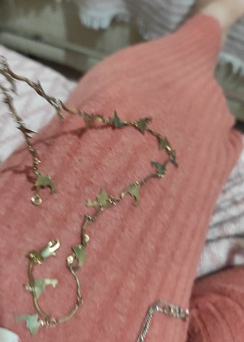 Altın Renk Zincir Detaylı Kadın El Zinciri - Görsel 7