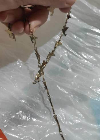 Altın Renk Zincir Detaylı Kadın El Zinciri - Görsel 2