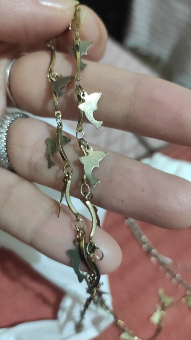 Altın Renk Zincir Detaylı Kadın El Zinciri - Görsel 4