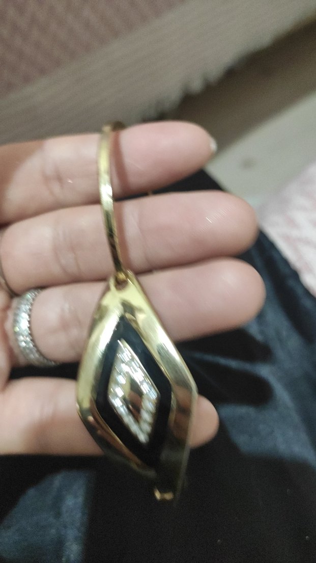 Altın Renkli Yılan Desenli Tokalı Kadın Kulak Manşeti - Görsel 3