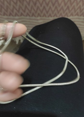 Gri Yılan Desenli Zincirli Kadın El Zinciri - Görsel 2