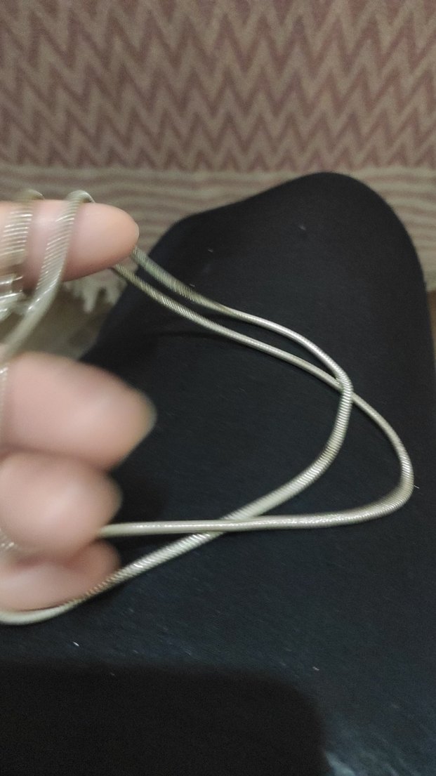 Gri Yılan Desenli Zincirli Kadın El Zinciri - Görsel 2