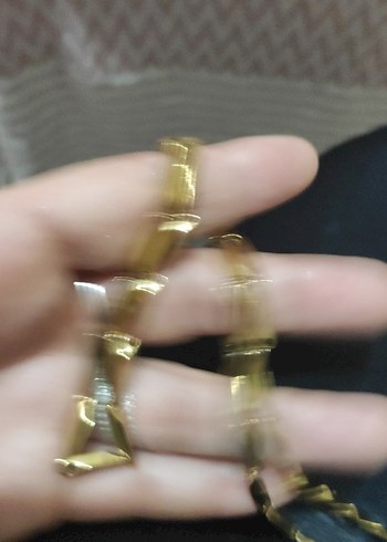 Kadın Parlak Altın Zincir Detaylı El Zinciri - Görsel 5