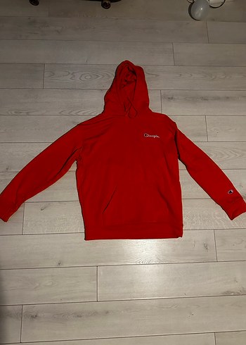 Turuncu Kapüşonlu Erkek Sweatshirt