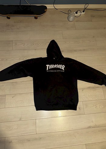 Siyah Kapüşonlu Thrasher Sweatshirt