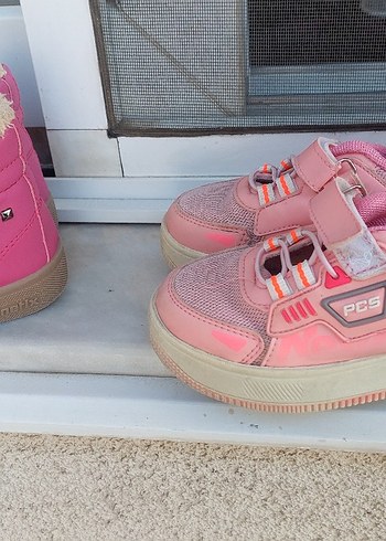 Pembe Kız Çocuk Sneakers Velcro Bağcıklı - Görsel 2